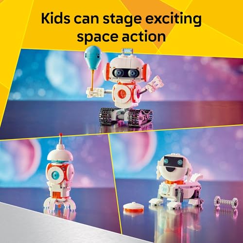 LEGO Creator 3 in 1 Space Robot Toy - Building Toy Kit for Kids with 3 Options, Robot, Spaceship, or Dog - 8 Year Old Boy & Girl Birthday Gifts - 31164 - Image 4