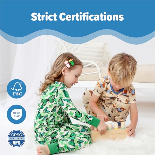 Image of Kids 2-Piece So Soft Playtime Set-Lightweight Viscose from Bamboo Short Sleeve Top&Leggings for Toddler Boy & Girls