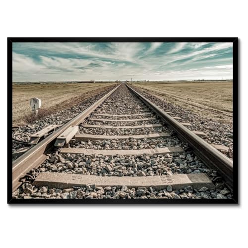 Poster Railway Track cadre blanc 70x50 pour habiller un mur vide