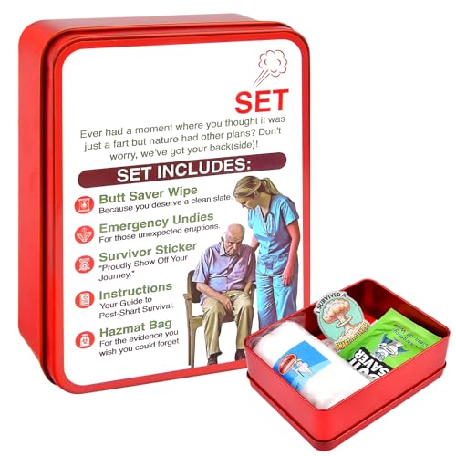Vibbang Funny Shart Survival Kit Sharting Survival Kits Surprise Prank Joke Gag Gift Box Hilarious Prank Kits Fun Gag Gifts the Annoying Present for Women & Men Easter Gifts