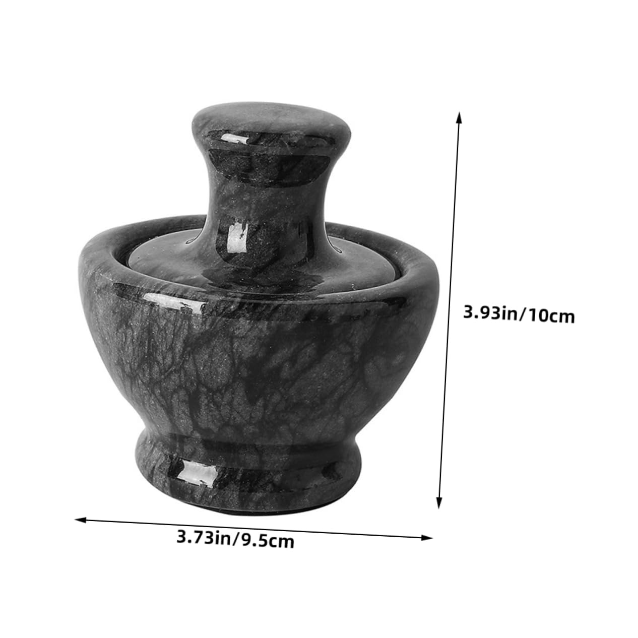 PRETYZOOM Mortero de Mármol Forma de Seta, Tazón para Moler Especias, Superficie Lisa y Agarre Cómodo para Cocina y Farmacias