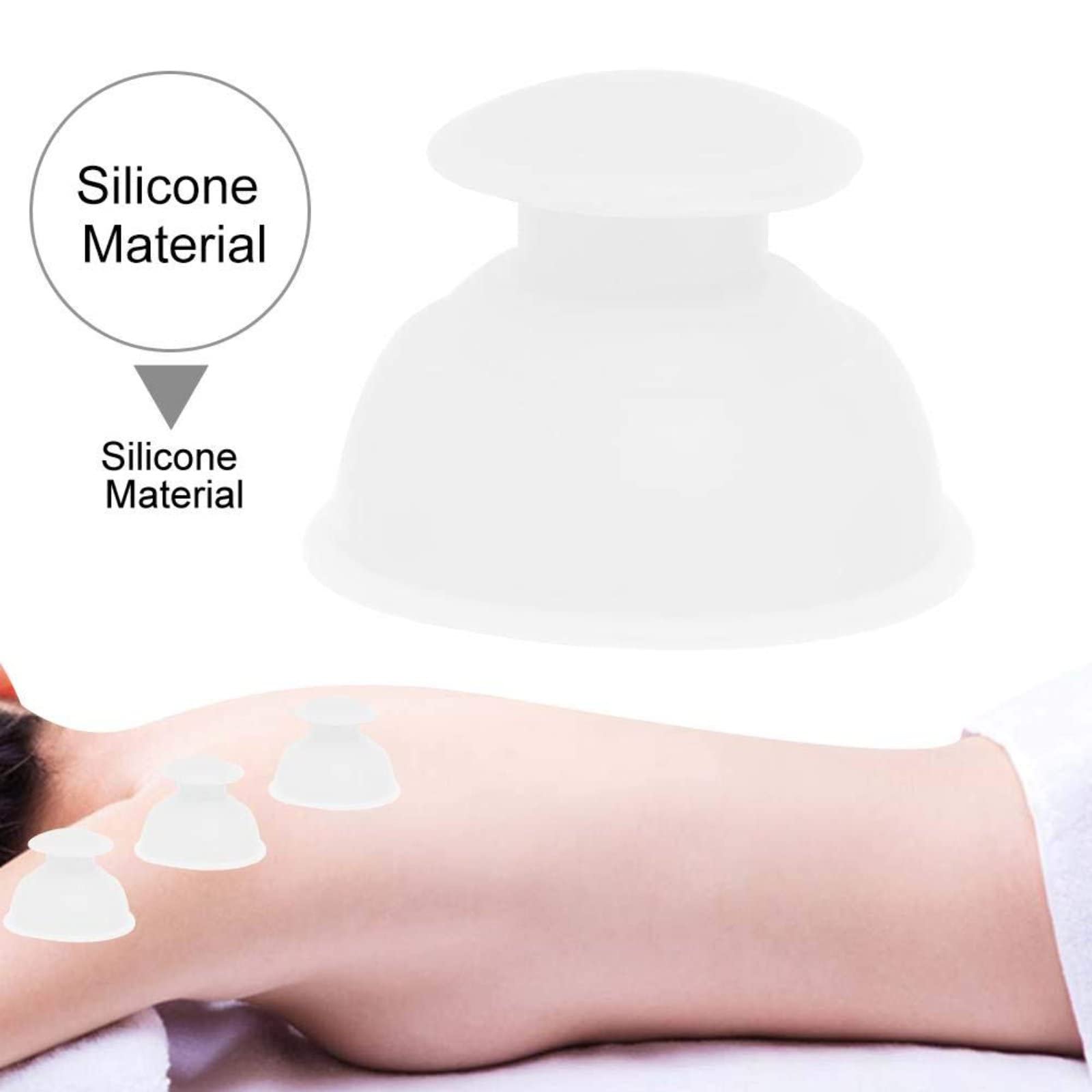 FOOJO Kit de Masaje para Terapia de Masaje Ventosa anticelulítica. Ventosa de Masaje Ventosa de Ventosa China Conjunto de Terapia de ventosas corporales Masaje Acupresión,Blanco