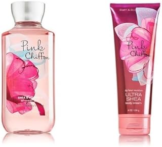 Bundle Pack Bath Body Works PINK CHIFFON Body Cream & Shower Gel Combo Pack