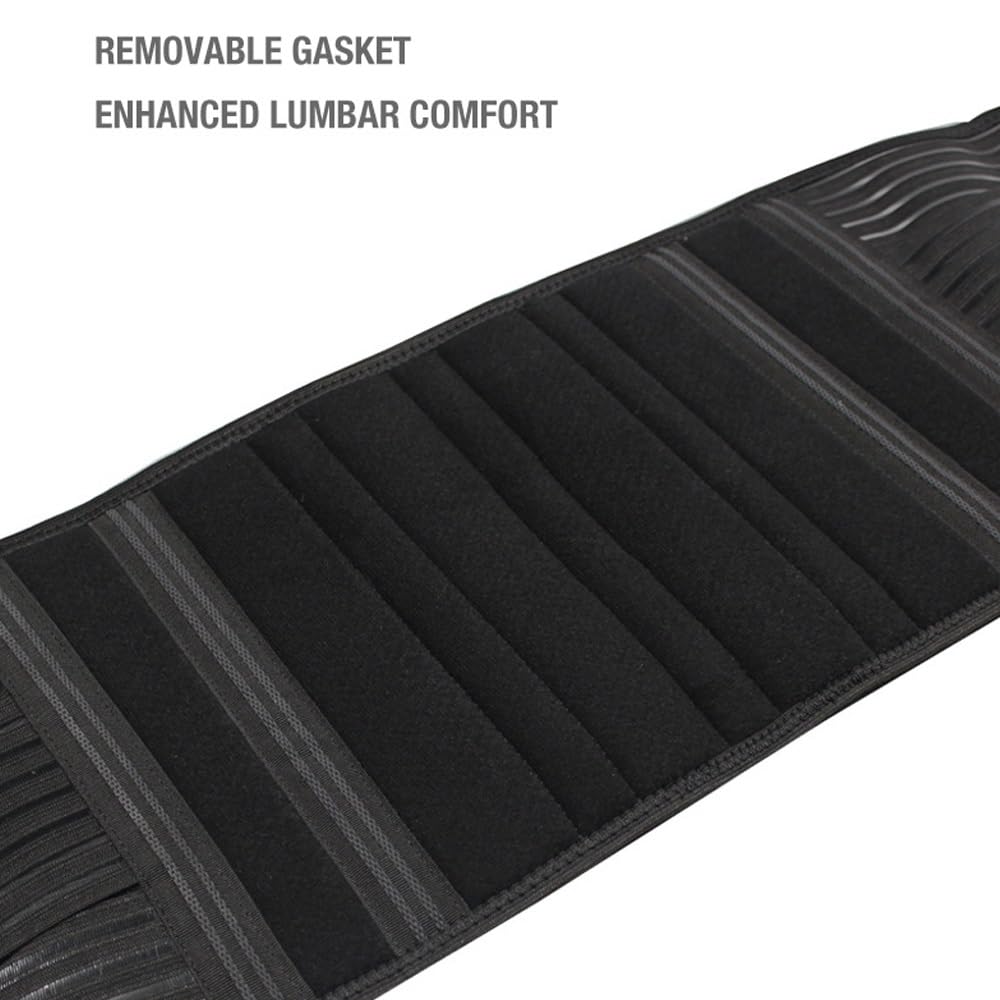 Cinturón de Soporte Lumbar Transpirable para Hombres y Mujeres, Corrector de Postura Ajustable para la Espalda Baja, abdominoplastia, Entrenador de Cintura Deportivo y fi(Black-M 100 * 20 cm)