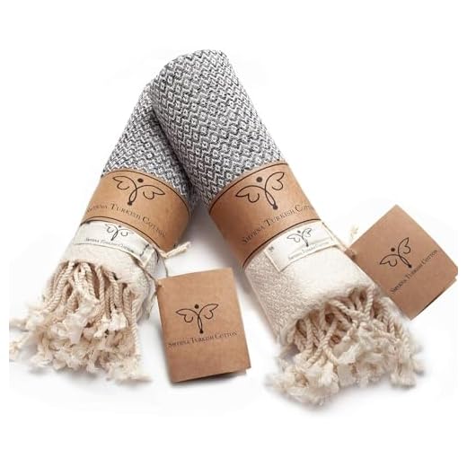 SMYRNA TURKISH COTTON Original Series Hand Towels - Set of 2 |16 x 40 in| 100% Turkish Cotton |Large, Soft Hand and Head Towels for Bathroom, Kitchen |No Shrink| Premium Luxury Set - Gray