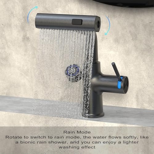 Grifo de baño para solucionar lavabos pequeños con caño extraíble elevable 360 7