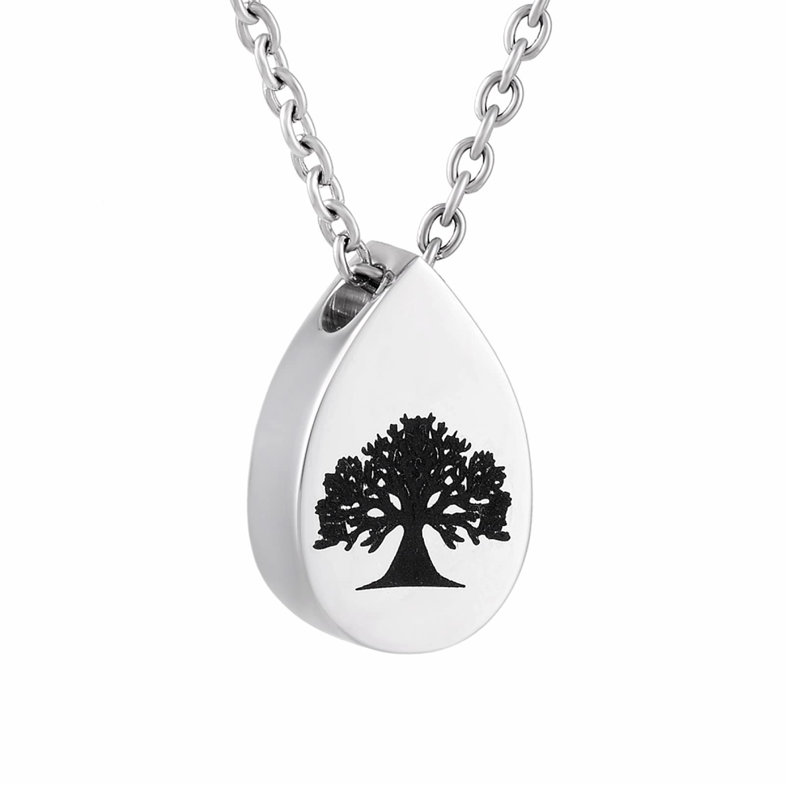 Hart Urn Ketting voor Ashes: 24K Vergulde Levensboom 925 Sterling Zilveren Sieraden voor Vrouwen, Grote Capaciteit Hanger Crematie Memorial Collectible voor Moeder Zus, 2.3cm x 2.8cm, Sterling zilver