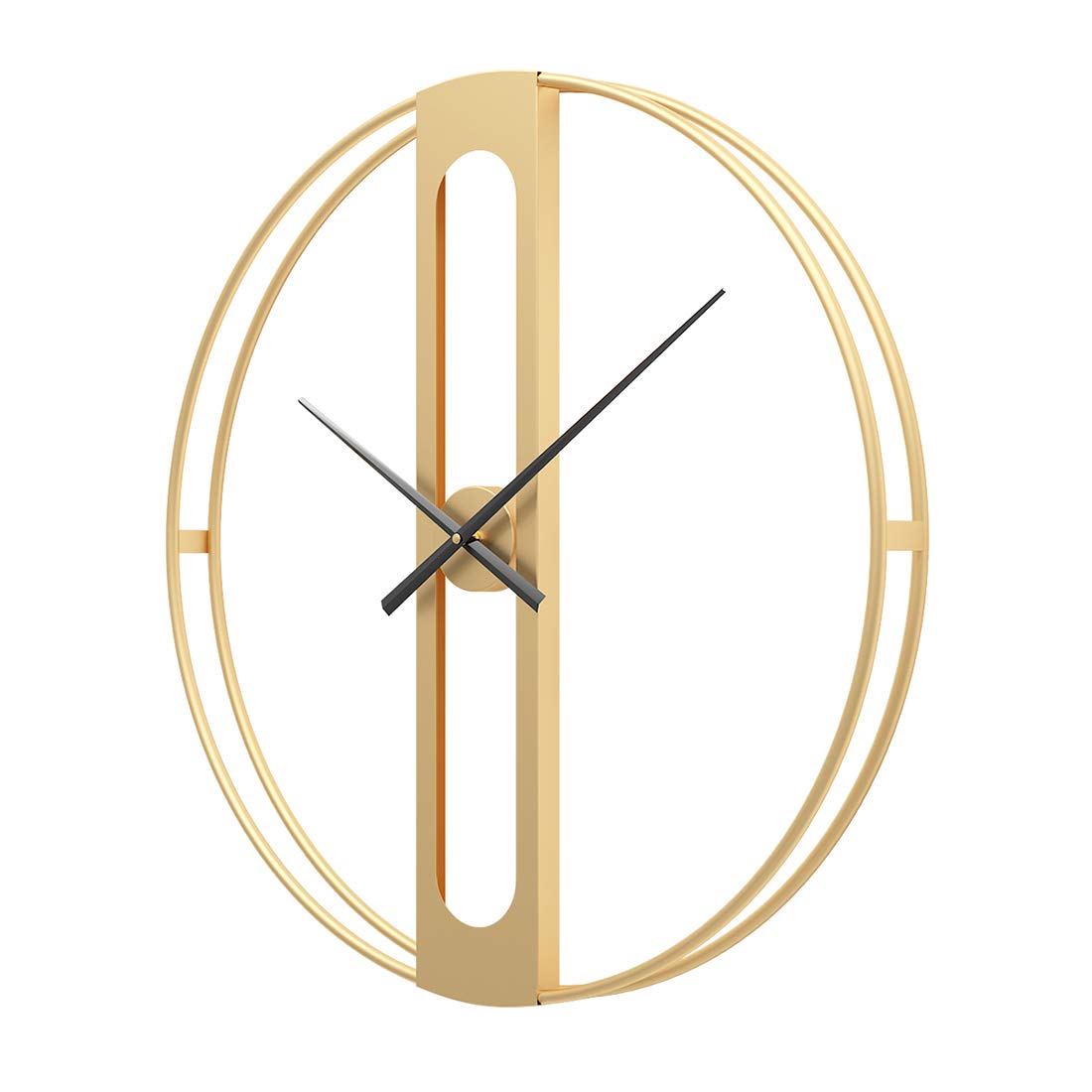 Orologio da Parete Semplice, Grandi Oro Silenzioso Orologio da Muro 50cm Industriale Moderno Orologio da Parete in Ferro, per Soggiorno, Cucina, Ufficio