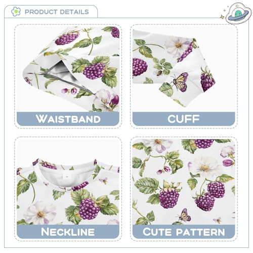 JUNZAN Fresh Dewberry Fruit White Big Boys Hooded Sweatshirt Long Sleeve Fall Tops Shirts Athletic 4T3