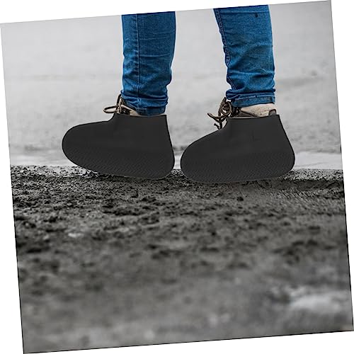 Cubre zapatos de silicona negros para hombre, impermeables y resistentes para exterior, talla L miniatura 3