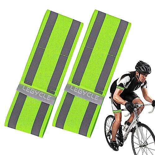 Decorhome Equipo reflectante para correr de bicicleta, 2 piezas de equipo reflectante de alta visibilidad para correr, con reflectores, pulsera para ciclismo, correr, caminar