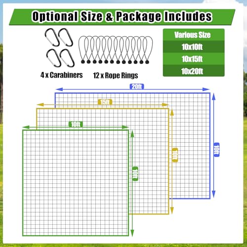 Golf Practice Net, 10 x 20 Ft Golf Hitting Nets Heavy Duty Nylon Golf Netting for Garage Backyard