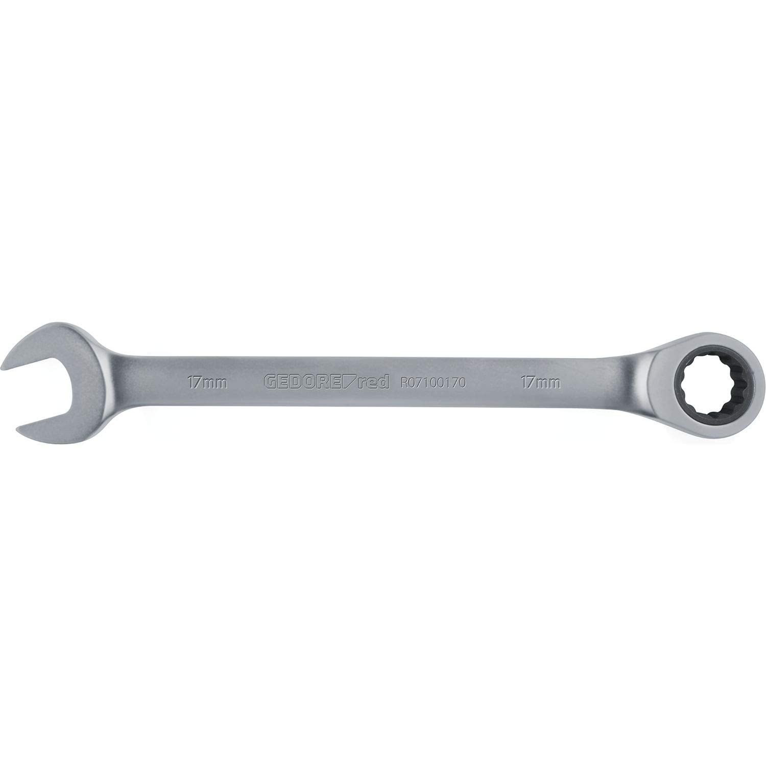 Gedore Silver Red Combination Ratchet Spanner, With Ratchet, Af 10 Mm, Flat, Bi-Hex, Spanner, R07100100