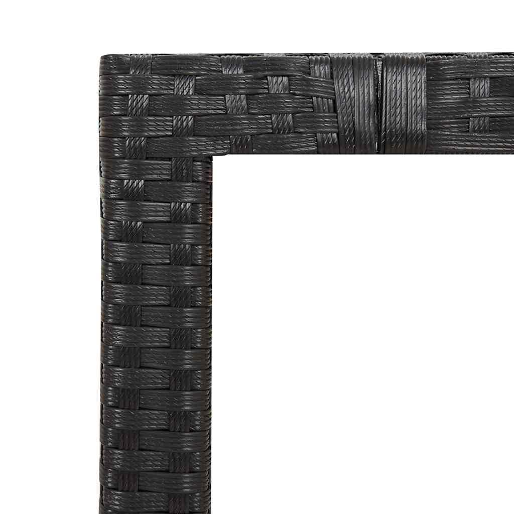 Juego de 7 piezas de jardín con cojín negro exterior H