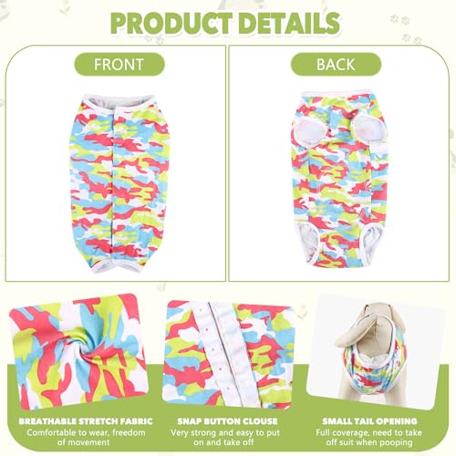 Image of Dog Diapers Suit Period Onesie Fit for Small Medium Dogs Female Dog Sanitary Panties Male Dog Heat Diapers Cover Camo /Medium