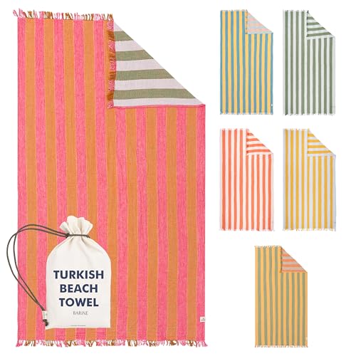 Barine Cabana Striped Gauze Turkish Beach Towel - Large 36