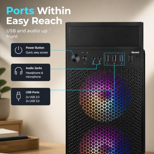 Image of Core i7 Desktop Computer PC | Core i7-4770 3.40Ghz| 16GB RAM | 512GB SSD | 5G WiFi & Bluetooth | HDMI, VGA, Ethernet | USB 3.0 | Windows 11 Pro & Office 24 Installed | 2 Year On-Site Warranty