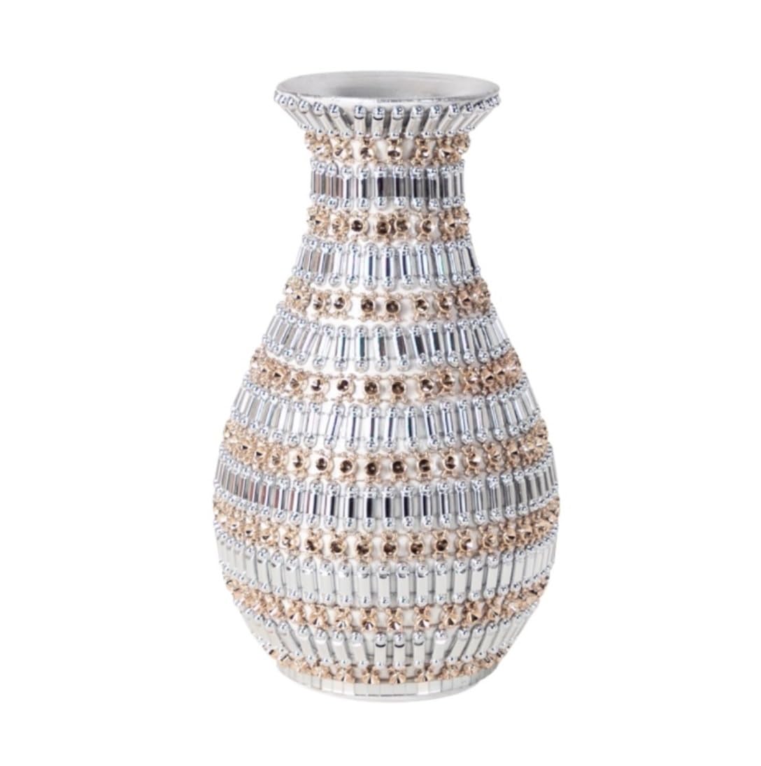 Amazon.co.jp: 花瓶 フラワーベース セラミック花瓶ラインストーン付き