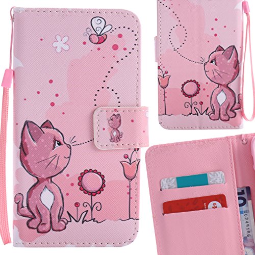 Yiizy Sony Xperia X Performance Funda, Coño De Color Rosa Diseño Billetera Carcasa Estuches PU Cuero Cover Cáscara Protector Piel Ranura para Tarjetas Estilo