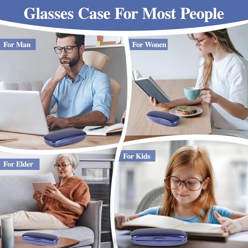 Image of Hifot Metal Eyeglass Case Hard Shell, Aluminum Spectacles Box Sunglasses Case for Men Women, Reading Glasses Holder