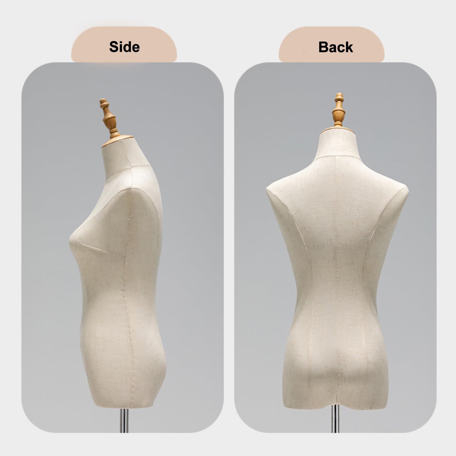 Maniqui Costura Mujer, Bustos y Maniquies, Cuerpo de Maniquí con Trípode Ajustable, Modelo de Exhibición de Ropa para Exhibición, Fotografía y Costura.(Yellow,M)