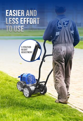 Wild Badger Power Sidewalk Edger Lawn Tool Gas 31cc WB31CCED, Blue