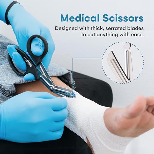 Image of Madison Supply - Medical Scissors (BlackHandle /Stainless Blades)