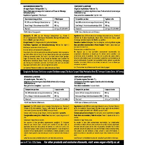 Vegan Omega 3 algenolie - algenolie capsules - 400 mg DHA per capsule, 60 Omega 3 algenolie capsules, Omega 3 capsules… - Image 7