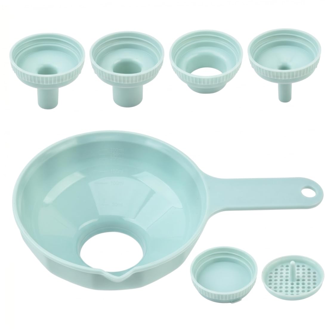 Xoeryoy Kitchen Funnel Set (multiple Sizes), Wide Mouth Funnels With Detachable Strainers, Food-grade Pp Funnels For Kitchen Use & Filling Bottles