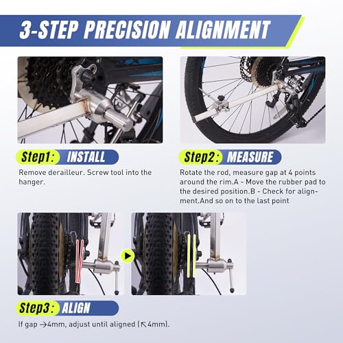 image for FAITIO Bike Derailleur Alignment Tool, Bicycle Hanger Alignment Gauge 