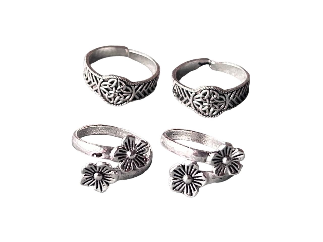 Women & Girls Metal Plated Fancy Toe Ring Adjustable Bichiya/Leg Finger Ring-Combo-2 (A_C_P_110754_Multi)-image-21