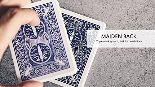 Bicycle Marked Maiden Back Naipes Poker Azul miniatura 4