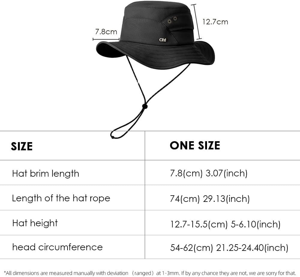 Wide Brim Sun Hat for Men Women Sun Protection UPF 50+ Fishing Hat Foldable Beach Gardening Hat SMH7M085T
