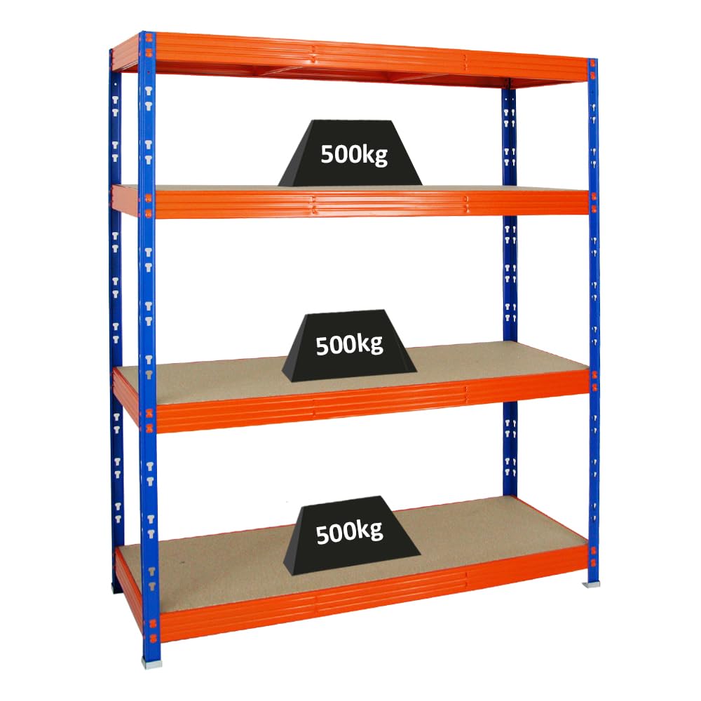 Estantería Metálica Estantería METÁLICA KARAT Superresistente - 180x90x60cm, 5 Estantes Regulables - Color Azul Estanterias Metalicas