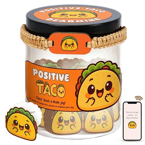 60 Positive Taco Cards Jar, Affirmation Cards For Women, Emotional Support Taco, Taco Gifts For Women, Taco Gifts, Taco Themed Gifts, Teen Girl Gifts Trendy Stuff, Gifts For Women