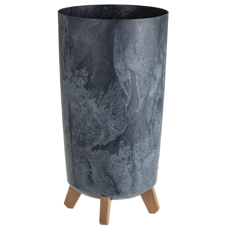 B2C Round Gracia Style Planter With Legs Tall Plant Pot Indoor Outdoor Garden Decor (Beton anthracite)
