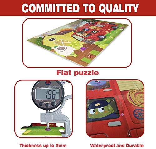 Puzzles for Kids Ages 4-8 Year Old 24 Pieces Large Fire Truck Kids Jigsaw Puzzles, Professional Preschool Toy Puzzles for Toddlers Boys and Girls –16”x12” with Storage Box 3 51v r6ZLPnL. AC