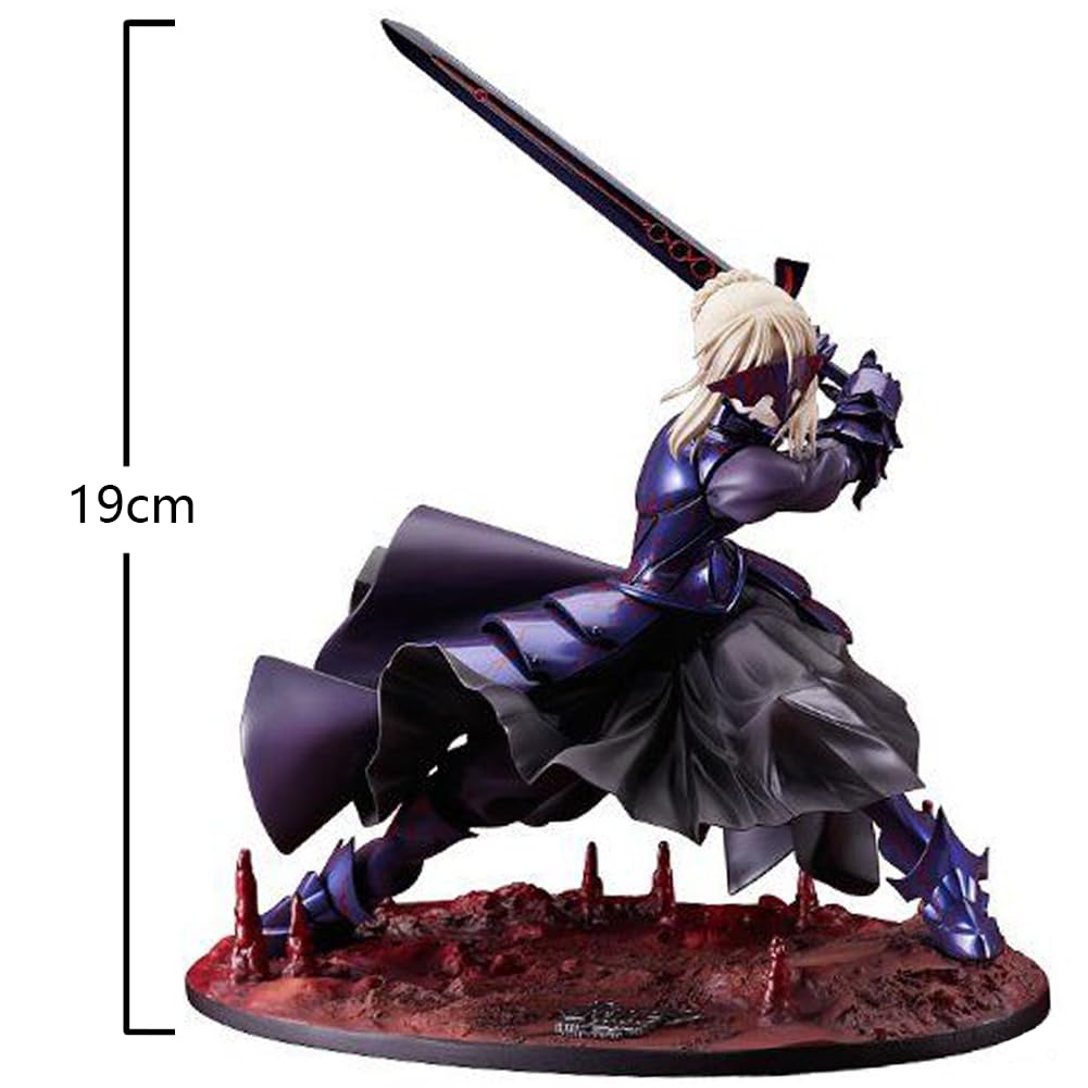 Zhongkaihua Fate Stay Night Figure Saber Altria Pendragon Action Figure FGO Anime Figurine Cavalleria Spada che brandisce statua in piedi modello da collezione ornamenti 19 cm