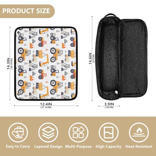 Bolsa organizadora de viaje y tapete resistente al calor para herramientas de cabello - Protector para planchas y rizadores miniatura 4