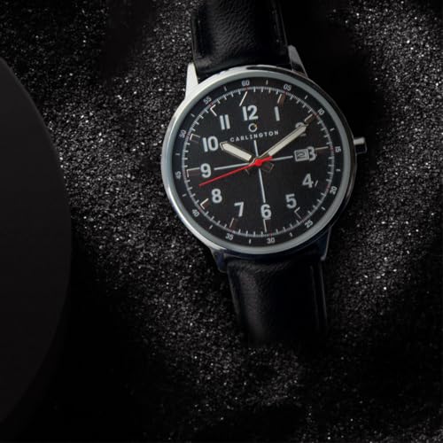 Image of Carlington Aristocrat Series Analog Date Watches for Men with Premium Leather Strap - CT 1075