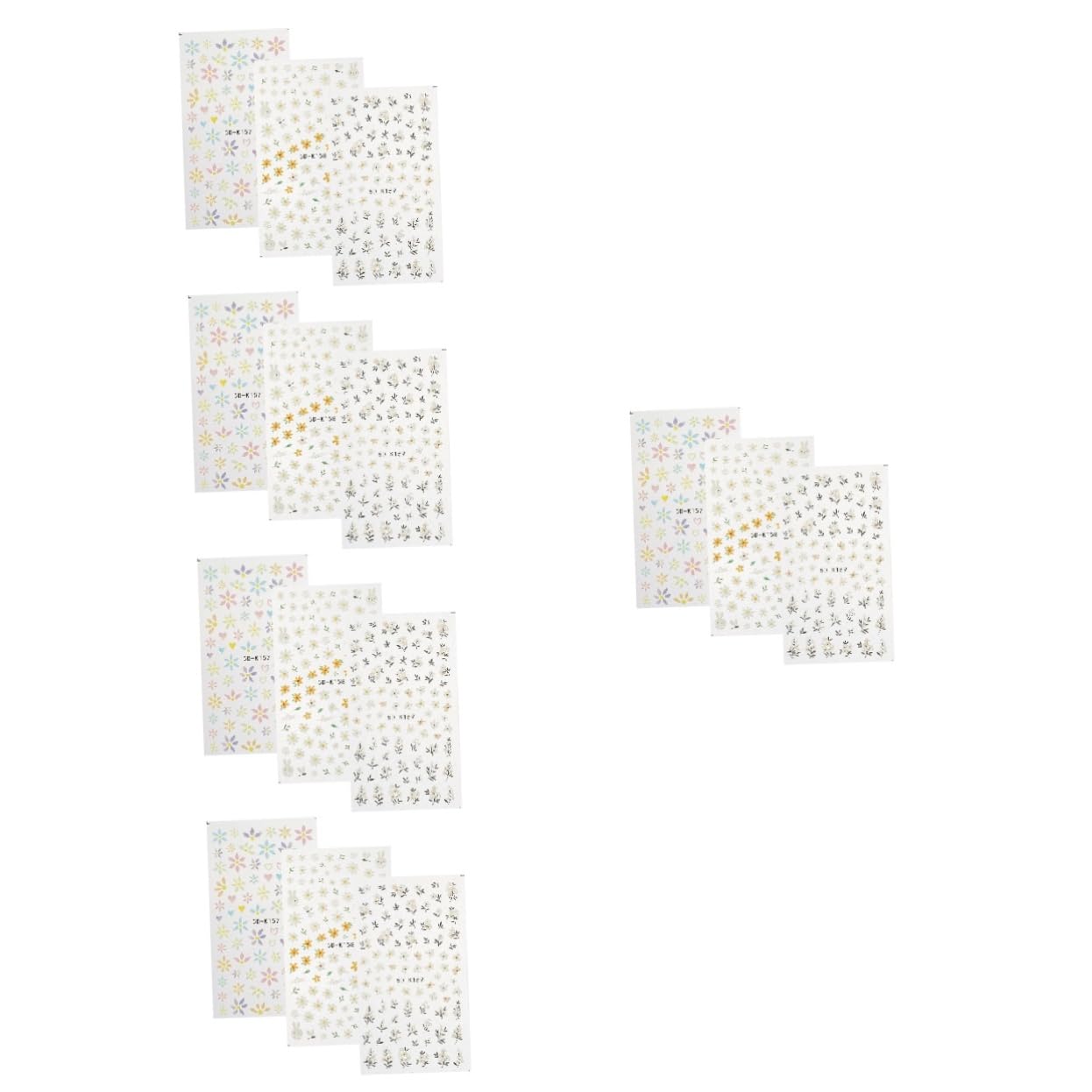 Ipetboom 15pezzi Adesivi Per Unghie Stickers Manicure Adesivi Decori Per Unghie Facili Da Usare Per Decorazioni Uniche Art Fai Te Casa o Salone