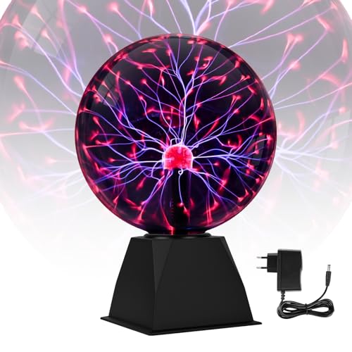 SKUTZTEK Boule Plasma Magique 8 Pouces, Sphère Lumineuse à Effets Foudre avec Activation Tactile...