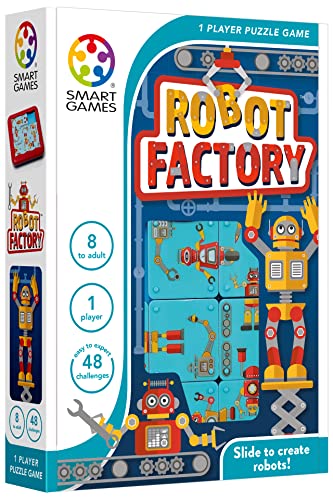 SmartGames - Robot Factory, Juego de Puzzle con 48 Retos, 8+ Años