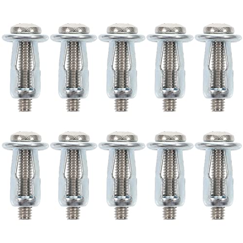 VILLCASE Screws Hollow Wall Anchor Screws, Hollow Door Anchors, Carbon Steel Galvanized rywall Anchors Kit Fastener for Hollow Plastic Sheet Hollow Wall, 10pcs Bolts