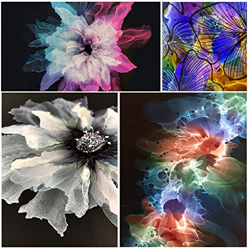 Black Alcohol Ink Paper Roll Heavy Black Art Paper For Alcohol Ink & Black Watercolor Paper, Synthetic Paper 23X50 Inches (584X1270Mm), 200Gsm Cardstock #TOP7