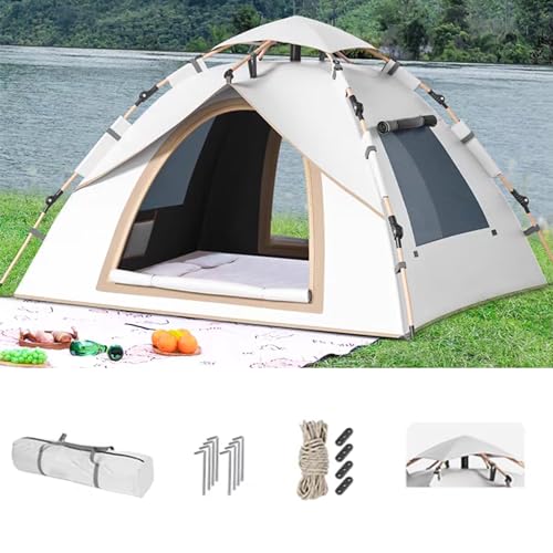 Carpa familiar doble capa para camping, 3-4 personas miniatura 1