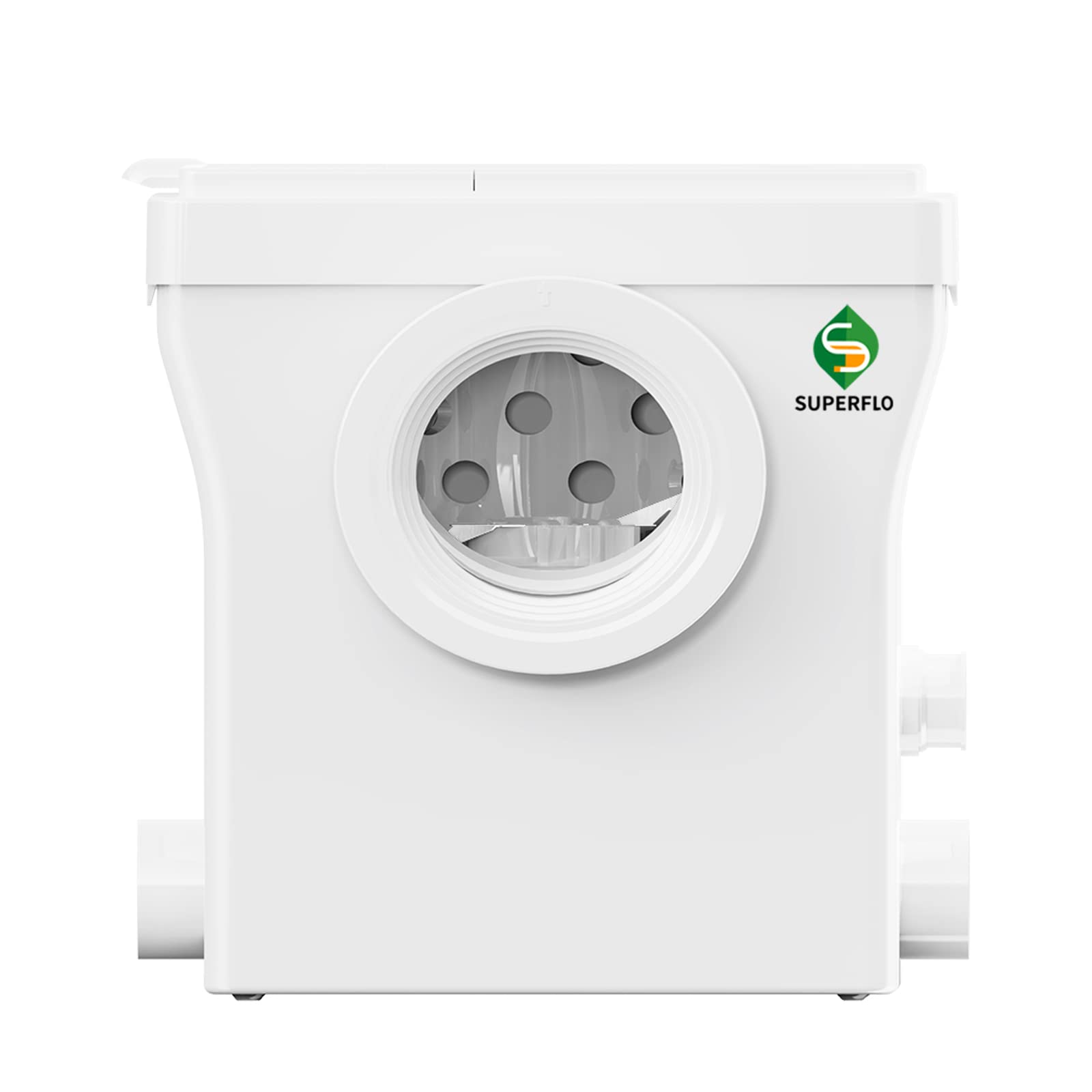 SUPERFLO Macerator Pump 600W, Macerator Toilet Pump For Macerating Toilet With 3 Water Inlets, Upflush Pump For Macerating Toilet, Sink, Shower Room And Bathtub Waste Water Treatment