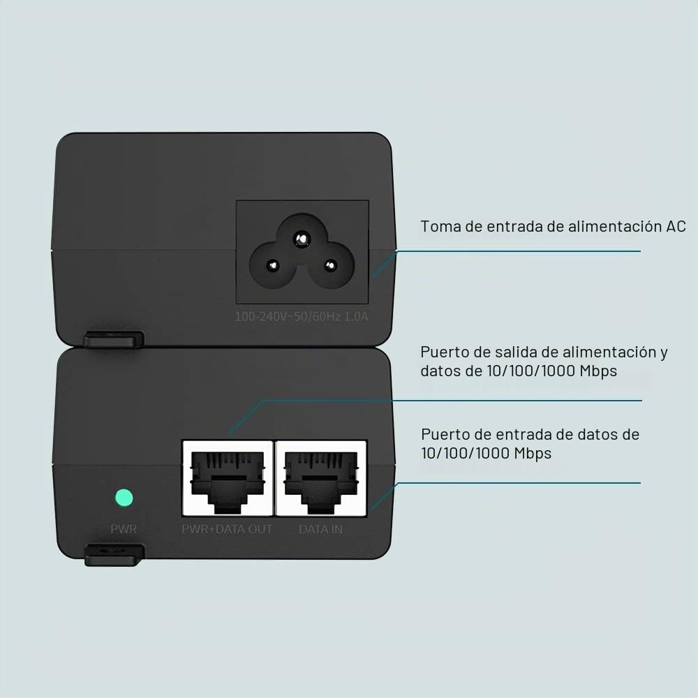 TP-Link TL-POE160S Inyector PoE+ 30W IEEE 802.3at/AF 2 Puertos Gigabit