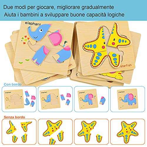 GOLDGE 16 Pezzi Giocattoli Bambini Animali da