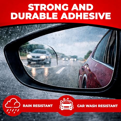 Image of Blind Spot Mirror Fits All Car Side Mirrors - Patented Stainless Steel Mirrors with Bigger Viewing Image - Less Fogging - Less Sun Reflection by Utopicar Car Accessories
